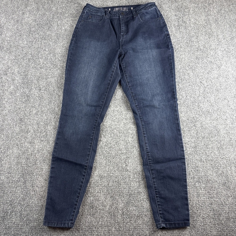 Jennifer Lopez High Rise Skinny Jeans Women's Size 6 Dark Wash Denim JLO